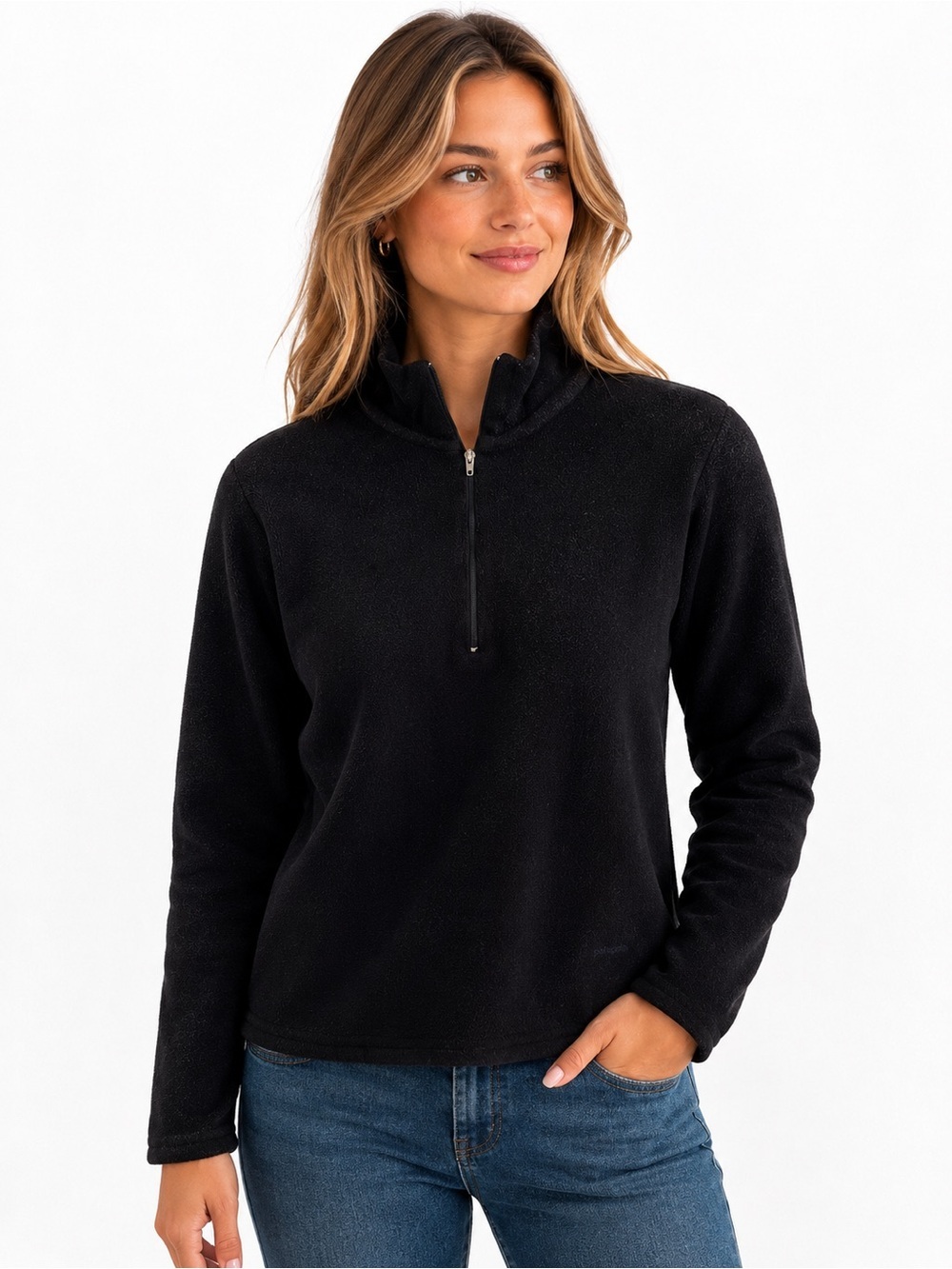 Patagonia Capilene Fleece Pullover Black USA Made Women’s Small Vintage 1990’s